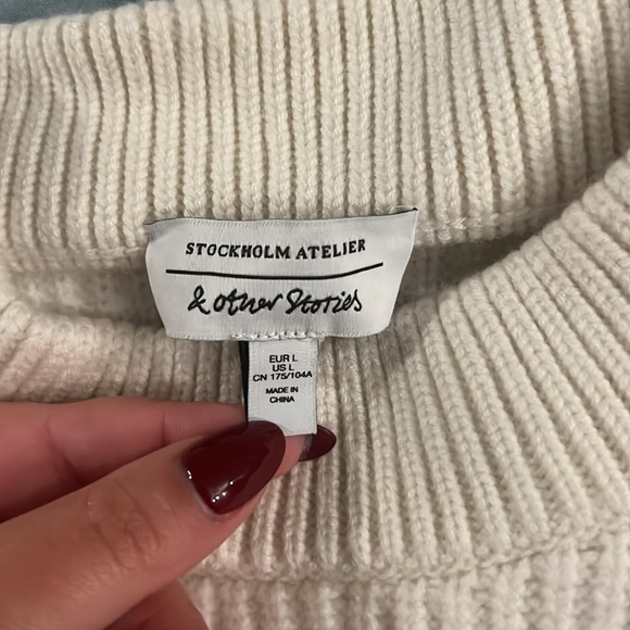 & Other Stories Side Split Wool Blend Sweatee - Picture 5 of 6